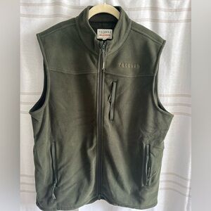 Tecovas Fleece Olive Green Full Zip Vest
